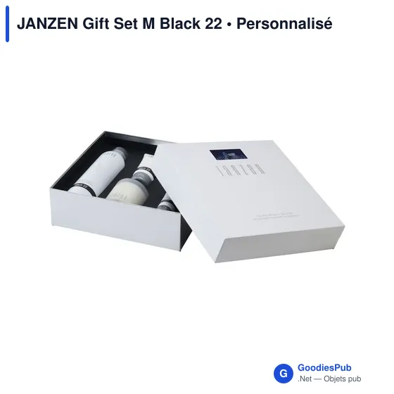 Set cosmétique personnalisable avec logo - JANZEN Gift Set M Black 22 - Image 2