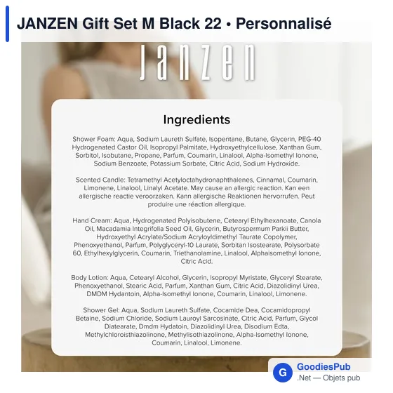 Set cosmétique personnalisable avec logo - JANZEN Gift Set M Black 22 - Image 5