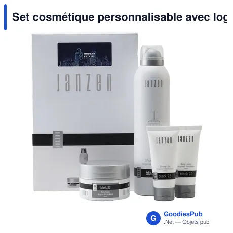 Set cosmétique personnalisable avec logo - JANZEN Gift Set S Body Black 22
