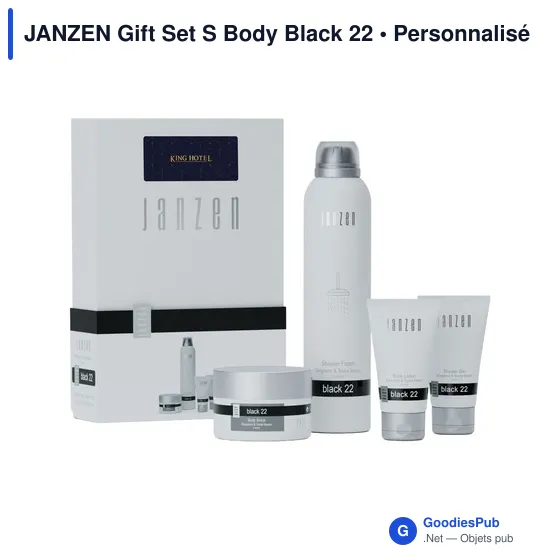 Set cosmétique personnalisable avec logo - JANZEN Gift Set S Body Black 22 - Image 2