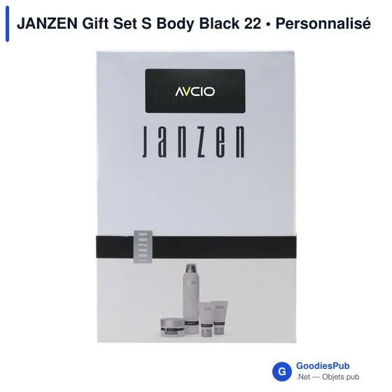 Set cosmétique personnalisable avec logo - JANZEN Gift Set S Body Black 22 - Image 3