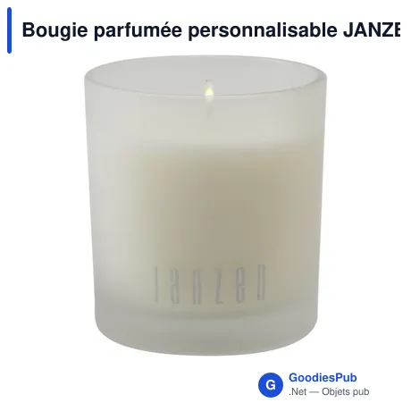 Bougie parfumée personnalisable JANZEN Scented Candle Black 22avec logo