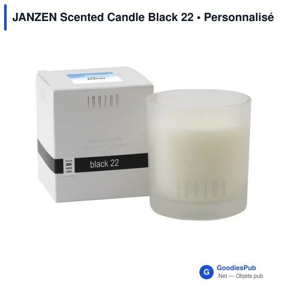 Bougie parfumée personnalisable JANZEN Scented Candle Black 22avec logo - Image 5