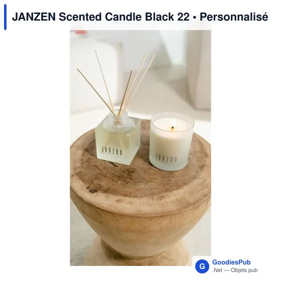 Bougie parfumée personnalisable JANZEN Scented Candle Black 22avec logo - Image 7