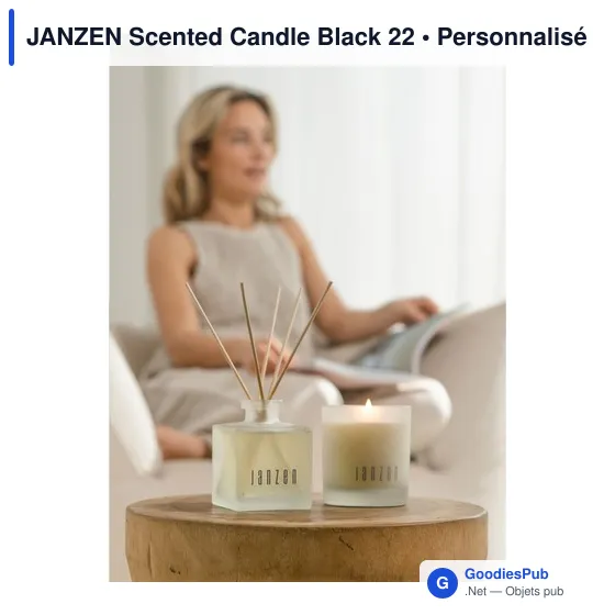 Bougie parfumée personnalisable JANZEN Scented Candle Black 22avec logo - Image 8