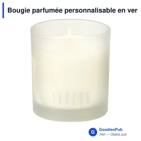 Bougie parfumée personnalisable en verre avec logo - JANZEN Scented Candle Fuchsia 69