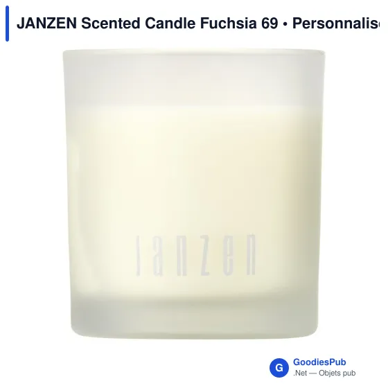 Bougie parfumée personnalisable en verre avec logo - JANZEN Scented Candle Fuchsia 69 - Image 3