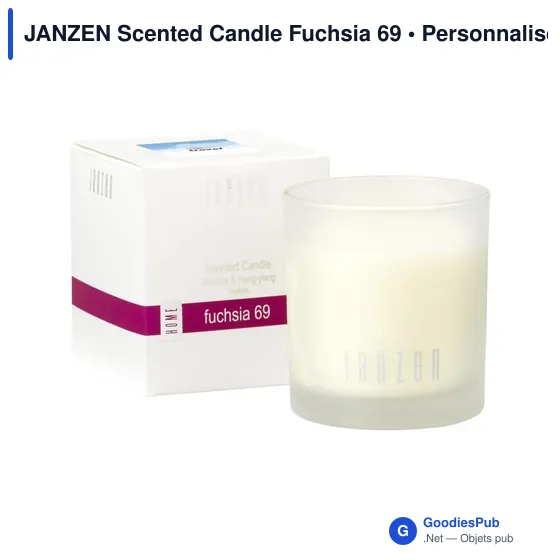 Bougie parfumée personnalisable en verre avec logo - JANZEN Scented Candle Fuchsia 69 - Image 5