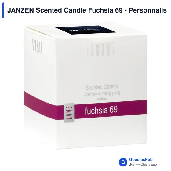 Bougie parfumée personnalisable en verre avec logo - JANZEN Scented Candle Fuchsia 69 - Image 6