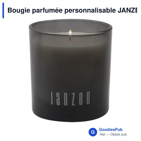 Bougie parfumée personnalisable JANZEN Scented Candle Skin 90avec logo