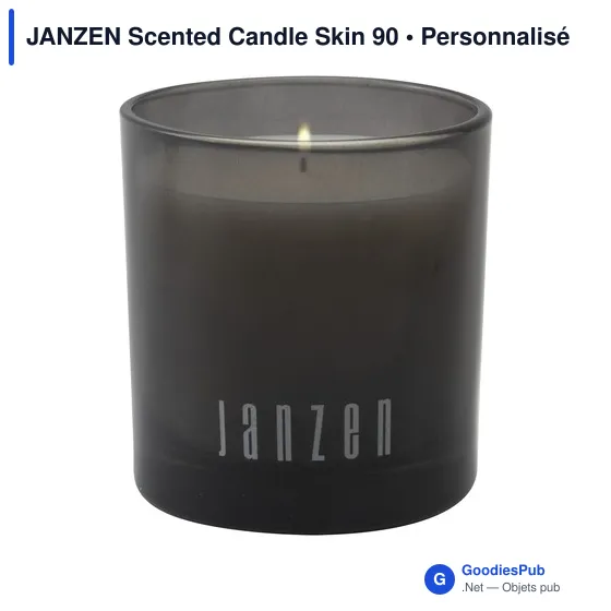 Bougie parfumée personnalisable JANZEN Scented Candle Skin 90avec logo - Image 1