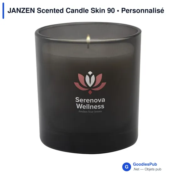 Bougie parfumée personnalisable JANZEN Scented Candle Skin 90avec logo - Image 2