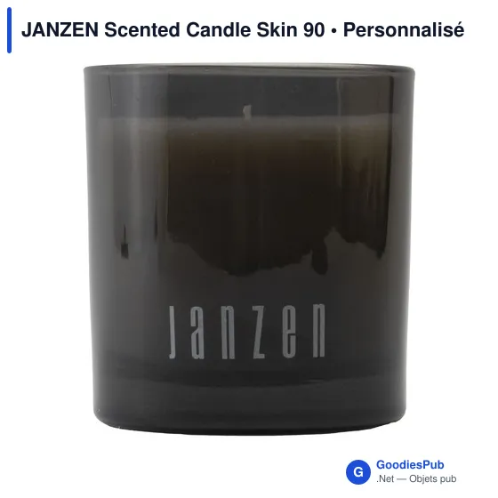 Bougie parfumée personnalisable JANZEN Scented Candle Skin 90avec logo - Image 3