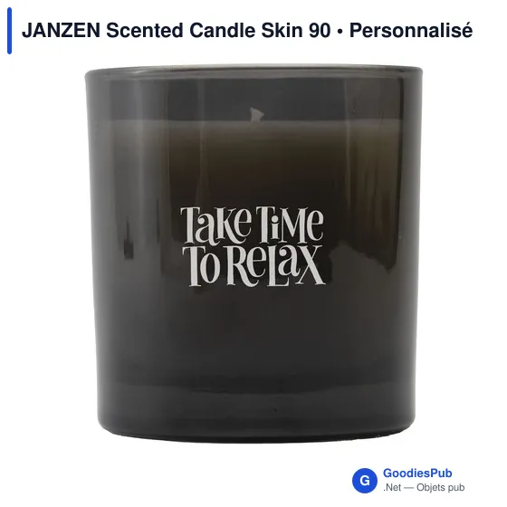 Bougie parfumée personnalisable JANZEN Scented Candle Skin 90avec logo - Image 4
