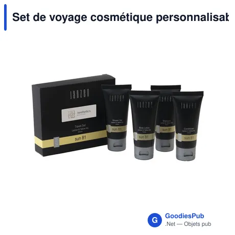 Set de voyage cosmétique personnalisable avec logo - JANZEN Travel Set Sun 81