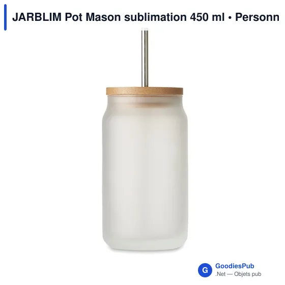 JARBLIM Pot Mason sublimation 400 ml - Image 2