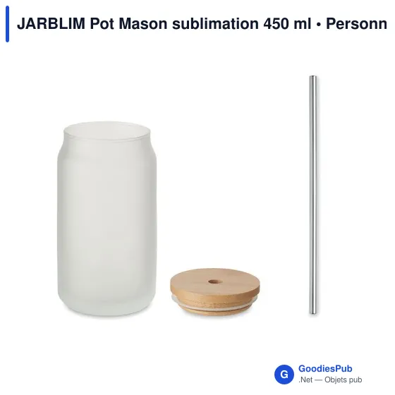 JARBLIM Pot Mason sublimation 400 ml - Image 3