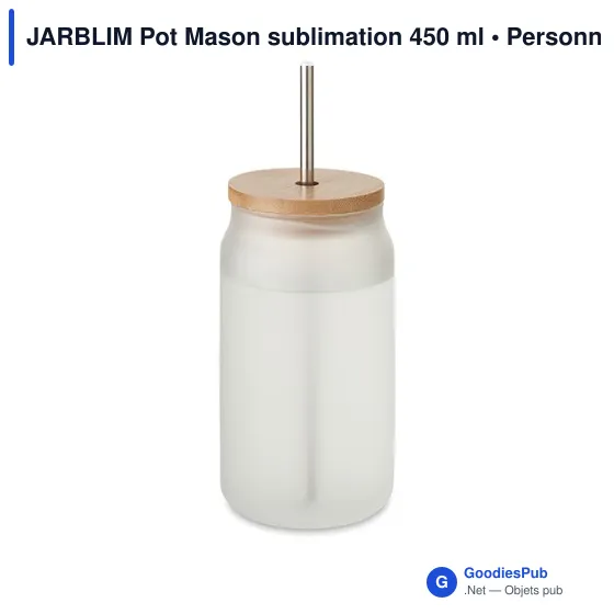 JARBLIM Pot Mason sublimation 400 ml - Image 5