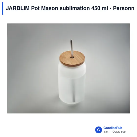 JARBLIM Pot Mason sublimation 400 ml - Image 7