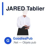 JARED Tablier de cuisine court - Miniature 3
