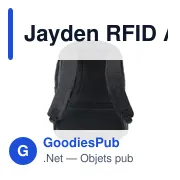 Sac à dos anti-vol personnalisable Jayden RFID avec logo - Miniature 2