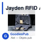 Sac à dos anti-vol personnalisable Jayden RFID avec logo - Miniature 5