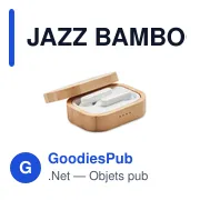 JAZZ BAMBOO Écouteurs TWS étui en bambou - Miniature 1