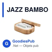 JAZZ BAMBOO Écouteurs TWS étui en bambou - Miniature 2
