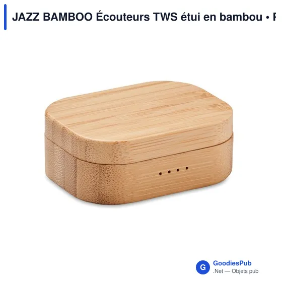 JAZZ BAMBOO Écouteurs TWS étui en bambou - Image 3