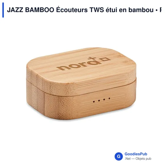 JAZZ BAMBOO Écouteurs TWS étui en bambou - Image 4