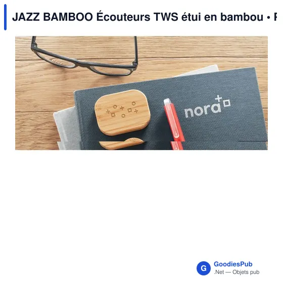 JAZZ BAMBOO Écouteurs TWS étui en bambou - Image 5