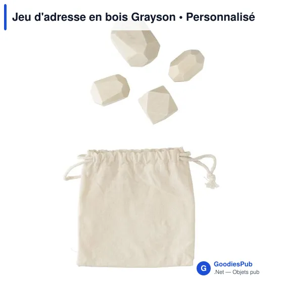 Jeu d'adresse en bois personnalisable avec logo - Grayson - Image 1