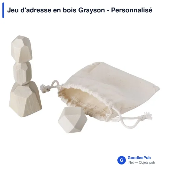 Jeu d'adresse en bois personnalisable avec logo - Grayson - Image 2