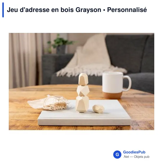 Jeu d'adresse en bois personnalisable avec logo - Grayson - Image 3