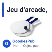 Jeu d'arcade personnalisable en plastique avec logo - Tennis - Miniature 1