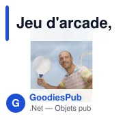 Jeu d'arcade personnalisable en plastique avec logo - Tennis - Miniature 2