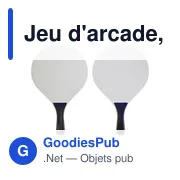 Jeu d'arcade personnalisable en plastique avec logo - Tennis - Miniature 3