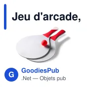 Jeu d'arcade personnalisable en plastique avec logo - Tennis - Miniature 5