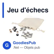 Jeu d'échecs et de dames en bois personnalisable avec logo - Miniature 3
