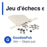 Jeu d'échecs et de dames en bois personnalisable avec logo - Miniature 9