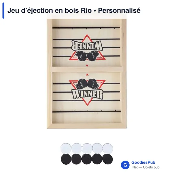 Jeu d'éjection en bois personnalisable avec logo - Rio - Image 3