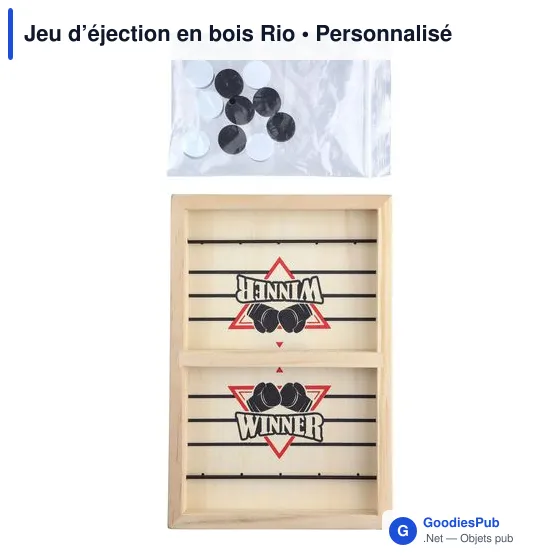Jeu d'éjection en bois personnalisable avec logo - Rio - Image 4