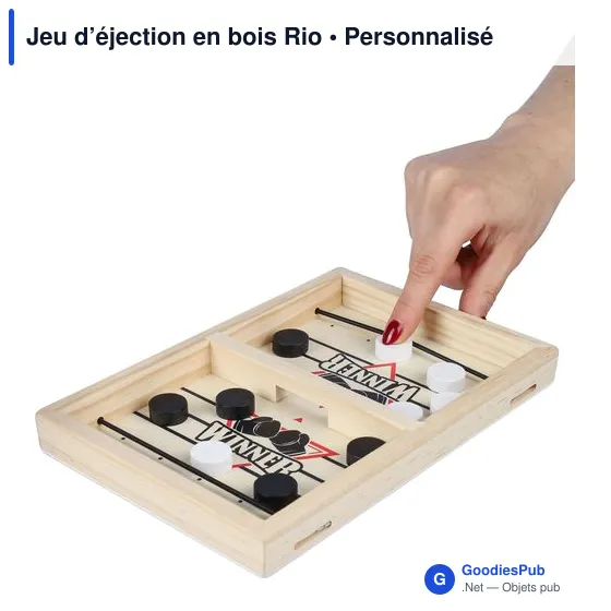 Jeu d'éjection en bois personnalisable avec logo - Rio - Image 5