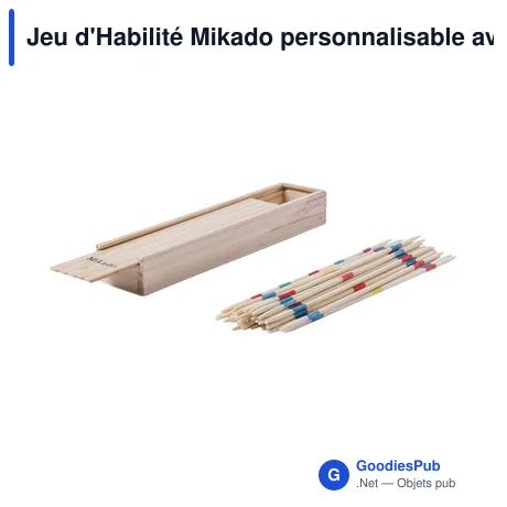 Jeu d'Habilité Mikado personnalisable avec logo - Bois