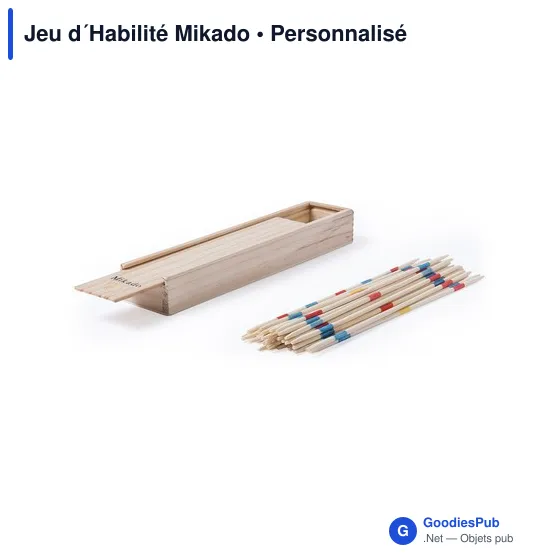 Jeu d'Habilité Mikado personnalisable avec logo - Bois - Image 3