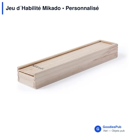Jeu d'Habilité Mikado personnalisable avec logo - Bois - Image 4