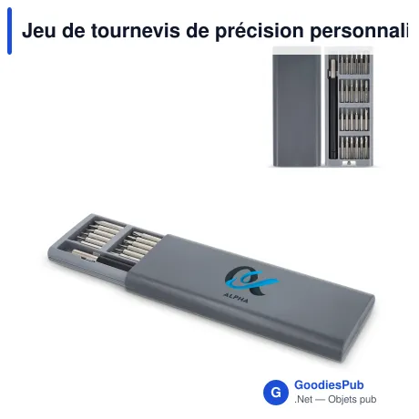 Jeu de tournevis de précision personnalisable 24 pièces avec logo - Organiseur