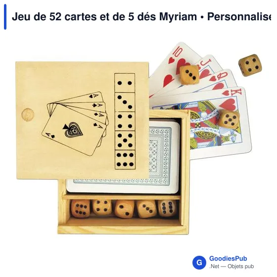 Jeu de 52 cartes et de 5 dés Myriam - Image 2