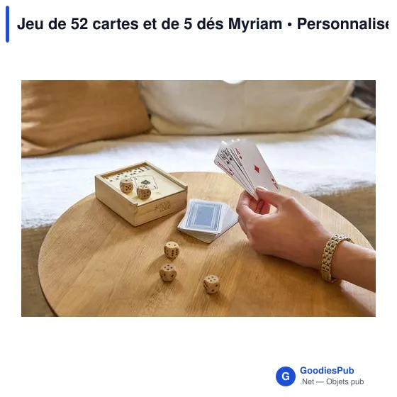 Jeu de 52 cartes et de 5 dés Myriam - Image 4