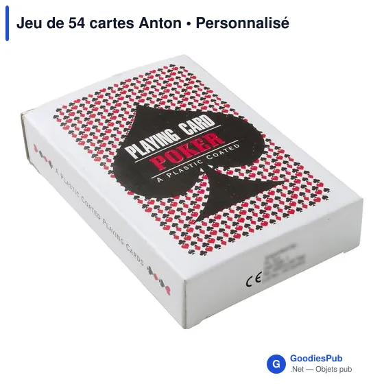 Jeu de cartes personnalisable avec logo - Jeu de 54 cartes Anton - Image 2
